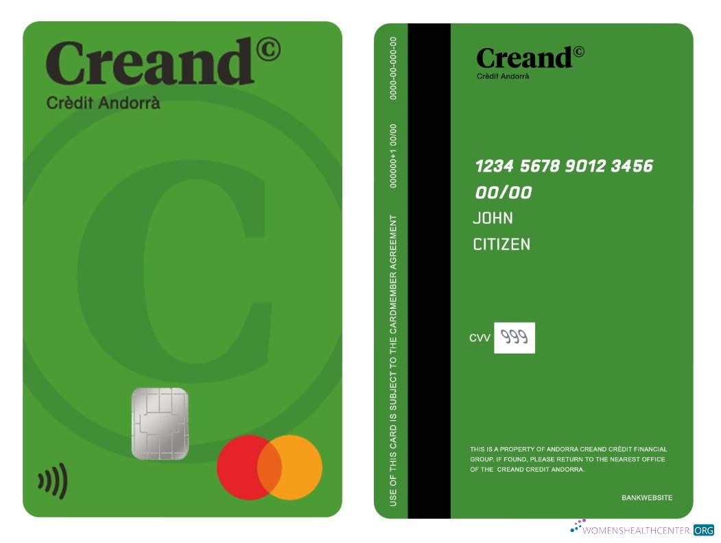 Download Andorra Creand Crèdit Financial Group vertical mastercard Photoshop template